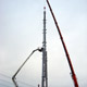 Автокран Liebherr LTM 1100 на установке опор ЛЭП в Москве