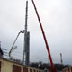 Автокран Liebherr LTM 1100 на установке опор ЛЭП в Москве
