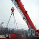 Автокран Liebherr LTM 1100 на установке опор ЛЭП в Москве