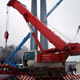Автокран Liebherr LTM 1100 на установке опор ЛЭП в Москве