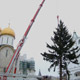 Автокран Liebherr LTM 1100 на установке елки в Кремле