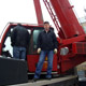 Автокран Liebherr LTM 1070 на монтаже колокола церкви в Москве