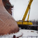 Автокран Liebherr LTM 1200 на монтаже куполов церкви в Москве