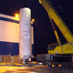 Автокран Liebherr LTM 1120 устанавливает цистерну на заводе Уралкалий