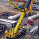 Строительство газоперерабатывающего завода автокраном Liebherr LTM 1500