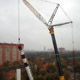 Установка дымовой трубы автокраном Liebherr LTM 1500