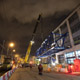 Автокран Liebherr LTM 1500 на монтаже пешеходного моста в Москве