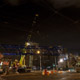 Автокран Liebherr LTM 1500 на монтаже пешеходного моста в Москве