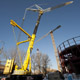 Автокран Liebherr LTM 1500 на строительстве электростанции в Щелково