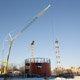 Автокран Liebherr LTM 1500 на строительстве электростанции в Щелково