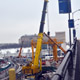 Автокран Liebherr LTM 1500 на погрузке проходческого щита в Москве