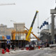 Автокран Liebherr LTM 1500 на погрузке проходческого щита в Москве