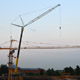 Автокран Liebherr LTM 1500 на сборке башенных кранов