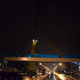 Автокран Liebherr LTM 1500 на монтаже пешеходного моста через МКАД