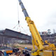 Автокран Liebherr LTM 1500 на строительстве развязки МКАД-Новорязанское шоссе