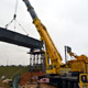 Автокран Liebherr LTM 1500 на строительстве развязки МКАД-Новорязанское шоссе