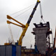 Автокран Liebherr LTM 1500 на строительстве развязки МКАД-Новорязанское шоссе