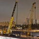 Автокран Liebherr LTM 1500 на строительстве развязки МКАД-Можайское шоссе