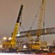 Автокран Liebherr LTM 1500 на строительстве развязки МКАД-Можайское шоссе