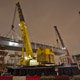Автокран Liebherr LTM 1500 на строительстве развязки МКАД-Можайское шоссе