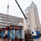 Гусеничный кран Liebherr LTR 1100 на реконструкции Можайского шоссе