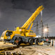 Автокран Liebherr LTM 1050 на строительстве развязки Мичуринский проспект - МКАД