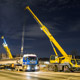 Автокран Liebherr LTF 1060 на строительстве развязки Мичуринский проспект - МКАД