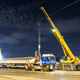 Автокран Liebherr LTM 1050 на строительстве развязки Мичуринский проспект - МКАД