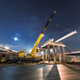 Автокран Liebherr LTM 1500 на строительстве развязки Мичуринский проспект - МКАД