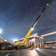 Автокран Liebherr LTM 1500 на строительстве развязки Мичуринский проспект - МКАД