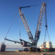 Гусеничный кран Liebherr LR 1750 перегружает трансформатор в Сосновом Бору (Санкт-Петербург)