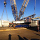 Гусеничный кран Liebherr LR 1750 перегружает трансформатор в Сосновом Бору (Санкт-Петербург)